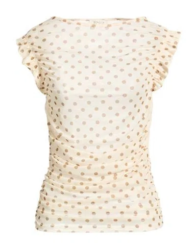 Goa Goa Woman Top Beige Size Xl Polyester, Elastane In Sand