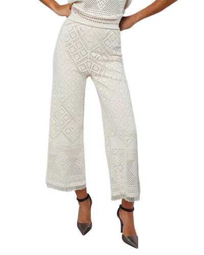 Goa Goa Women's Joya Pants In Crochet Jersey Beige Ecru Elegant 15208072/443 In White