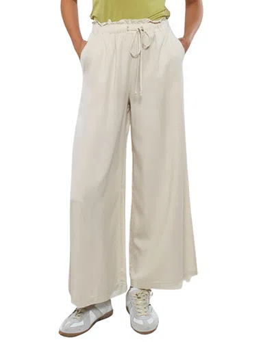 Goa Goa Women's Leila Fluid Pants With Elastic Waist And Coulisse Burro 15208059/129 In Neutral
