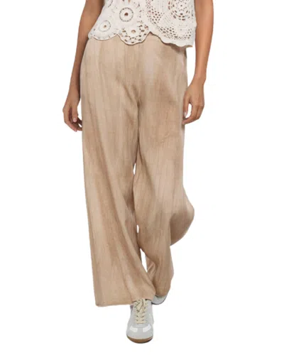 Goa Goa Women's Trousers Gaelle Fluido In Linen And Tencel Beige 15208013/528 In Transparent