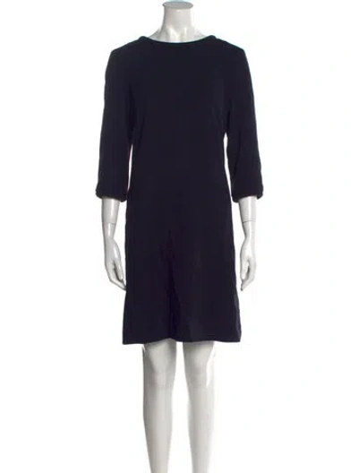 Pre-owned Goat Bateau Neckline Mini Dress In Black