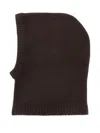 Goat Cashmere Balaclava In Brown