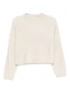 Goat Cashmere Crewneck Jumper In White
