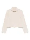 Goat Cashmere Turtle-neck Jumper In White