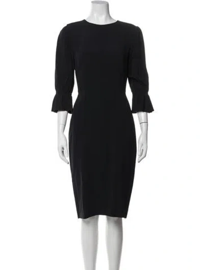 Pre-owned Goat Crew Neck Knee-length Dress In Blue