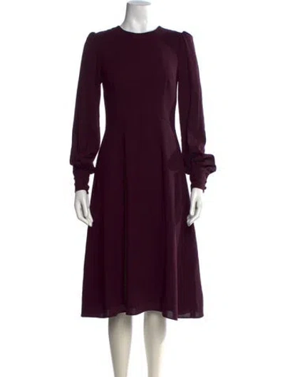 Pre-owned Goat Crew Neck Knee-length Dress In Purple
