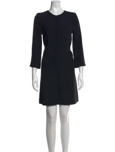 Pre-owned Goat Crew Neck Mini Dress In Black