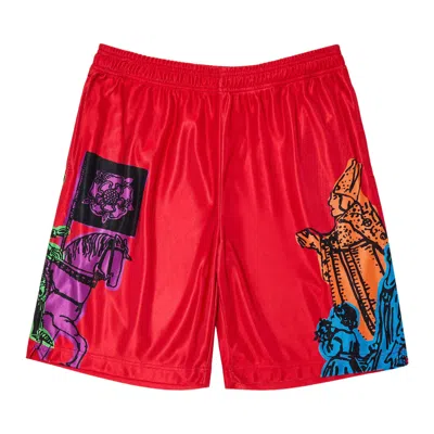 Pre-owned Goat Death Tarot Shorts Red | Men's Size Xl