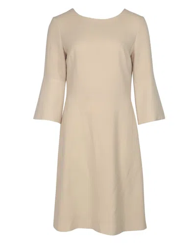 Pre-owned Goat Pandora Shift Dress In Cream Wool In Neutral