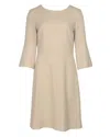 Goat Pandora Shift Dress In Cream Wool In White