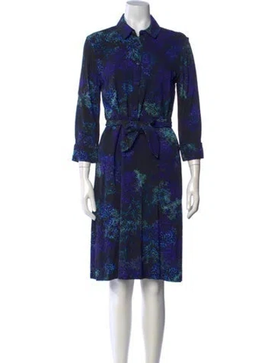 Pre-owned Goat Printed Knee-length Dress In Blue