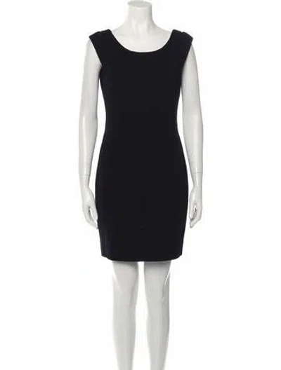 Pre-owned Goat Scoop Neck Mini Dress In Black