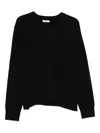 Goat Soft  Black Crewneck Sweaters In Black