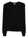 Goat Soft  Crewneck Cardigan In Black