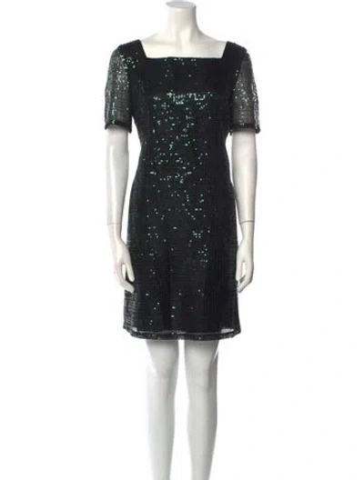 Pre-owned Goat Square Neckline Mini Dress In Black