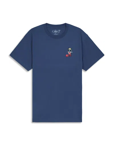 Goat Usa Boys' Football League Crewneck Tee - Big Kid In Blue
