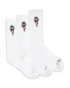 Goat Usa Boys' Freedom Crew Socks, Pack Of 3 In White