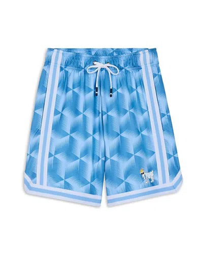 Goat Usa Boys' Printed Mesh Shorts - Big Kid In Blue