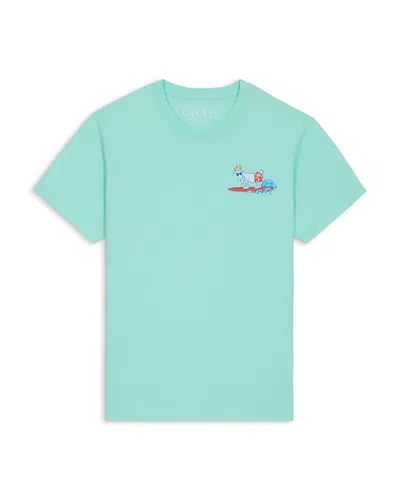 Goat Usa Boys' Surf Club Short Sleeved Tee - Big Kid In Blue