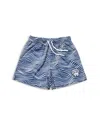 Goat Usa Boys' Wave Jacquard Mesh Shorts - Little Kid, Big Kid In Blue