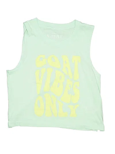 Pre-owned Goat Usa Kids' Sleeveless T-shirt In Green