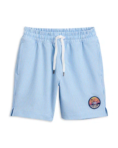 Goat Usa Kids' Striped 6 Swim Trunks In Blue