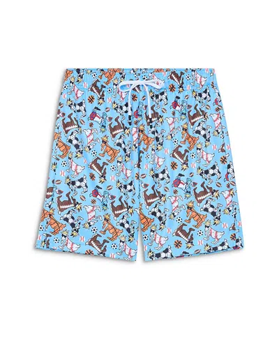 Goat Usa Unisex Printed Pull On Shorts - Big Kid In Blue