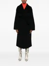 Goat Wool And Cashmere Coat In Black