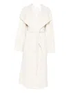Goat Wool And Cashmere Coat In White