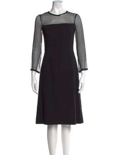 Pre-owned Goat Wool Knee-length Dress In Black