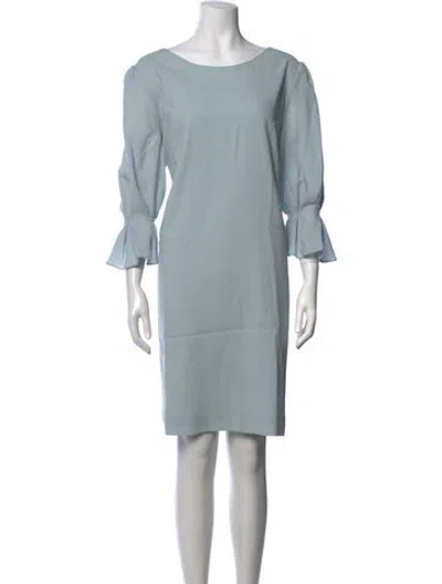 Pre-owned Goat Wool Knee-length Dress In Blue