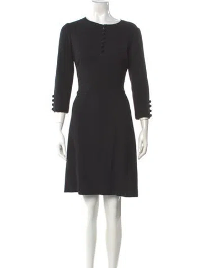 Pre-owned Goat Wool Knee-length Dress In Gray