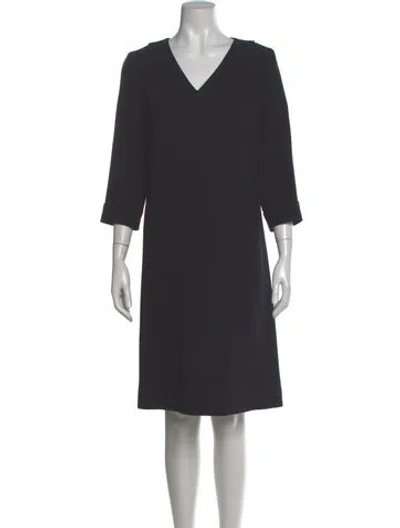 Pre-owned Goat Wool Knee-length Dress In Gray