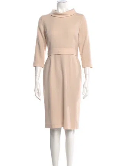 Pre-owned Goat Wool Knee-length Dress In Neutral