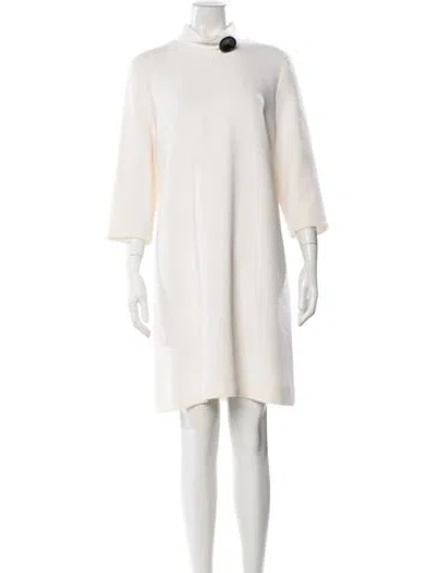 Pre-owned Goat Wool Knee-length Dress In Neutral