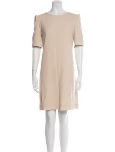 Pre-owned Goat Wool Knee-length Dress In Neutrals