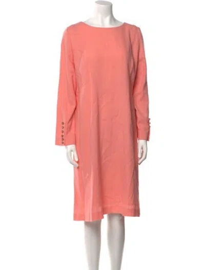 Pre-owned Goat Wool Knee-length Dress In Pink