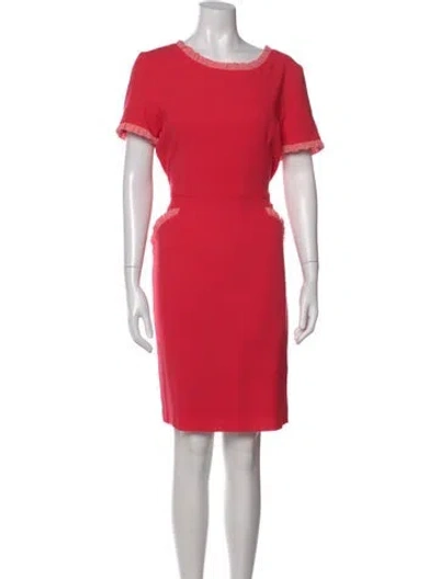 Pre-owned Goat Wool Knee-length Dress In Pink