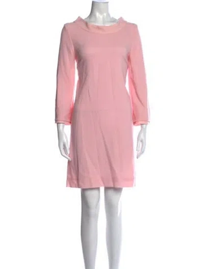 Pre-owned Goat Wool Knee-length Dress In Pink