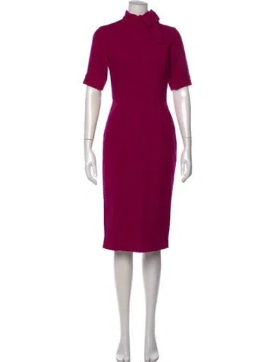 Pre-owned Goat Wool Knee-length Dress In Purple