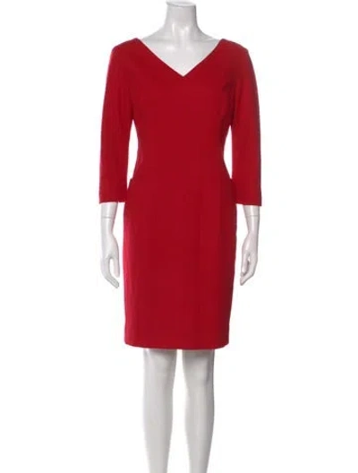 Pre-owned Goat Wool Knee-length Dress In Red