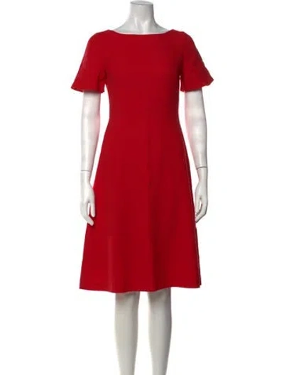 Pre-owned Goat Wool Knee-length Dress In Red
