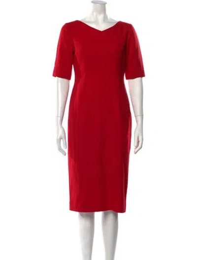 Pre-owned Goat Wool Knee-length Dress In Red
