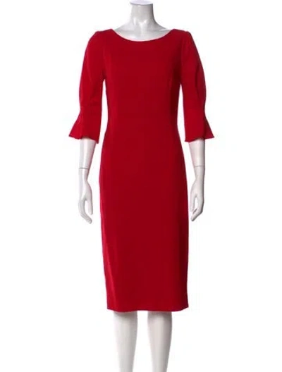 Pre-owned Goat Wool Knee-length Dress W/ Tags In Red