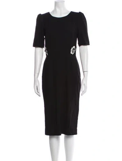 Pre-owned Goat Wool Midi Length Dress In Blue