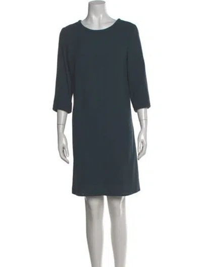 Pre-owned Goat Wool Midi Length Dress In Blue