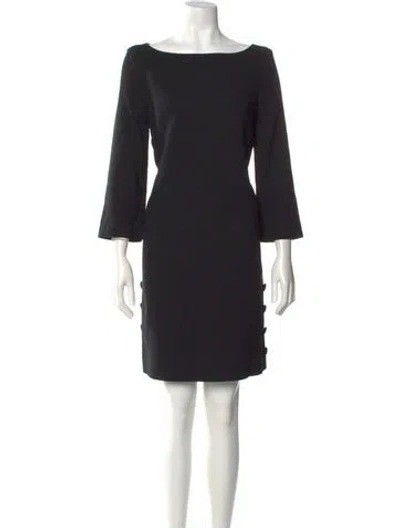Pre-owned Goat Wool Mini Dress In Black