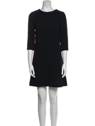 Pre-owned Goat Wool Mini Dress In Black