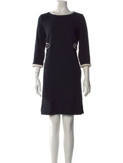 Pre-owned Goat Wool Mini Dress In Black