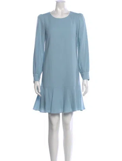 Pre-owned Goat Wool Mini Dress In Blue